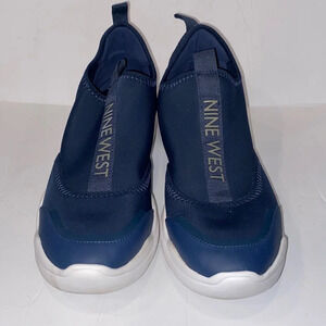 Nine West Navy and White Slip-on Sneakers